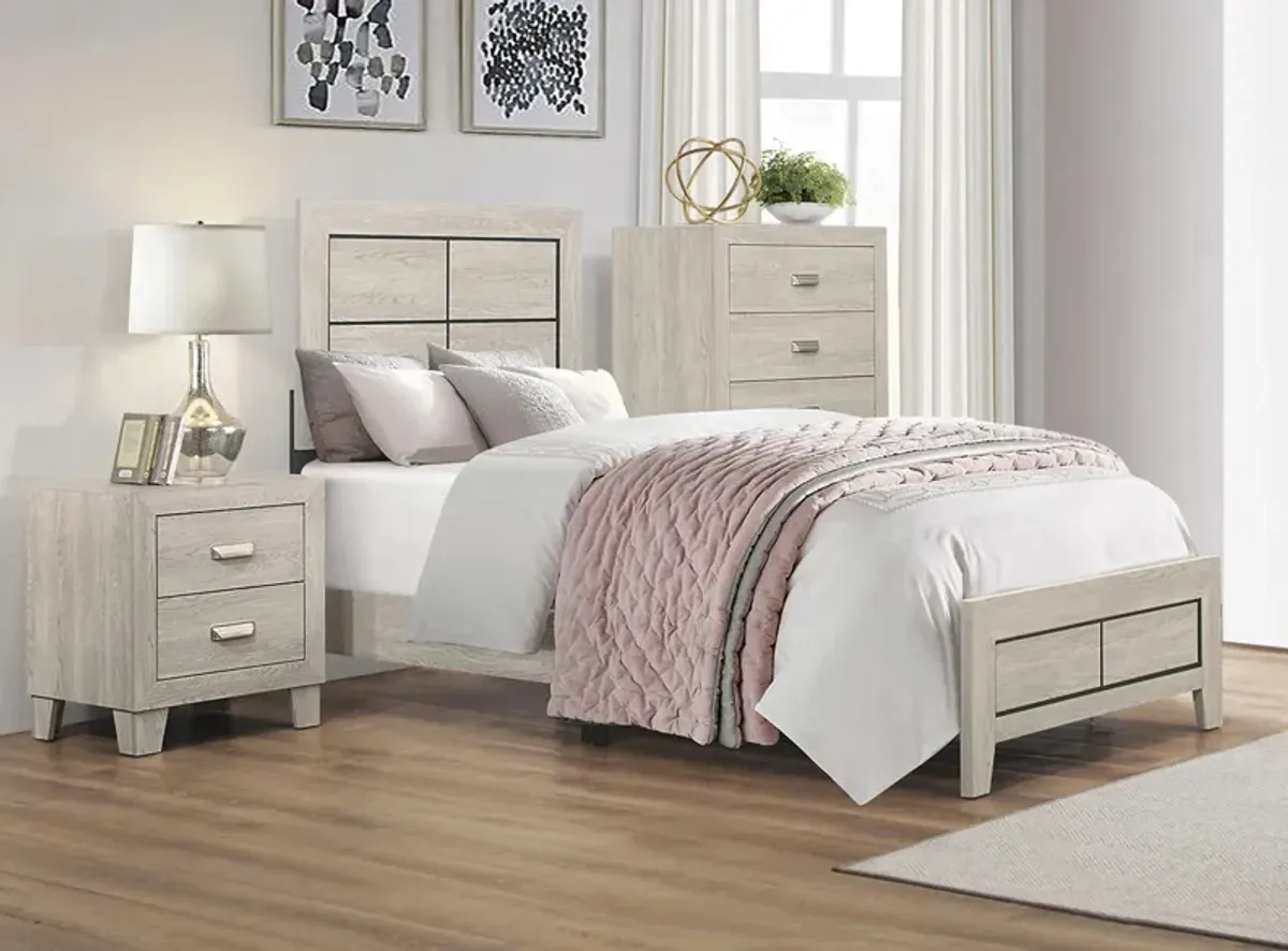 Loudon 3-pc. Bedroom Set in Light Brown by Homelegance