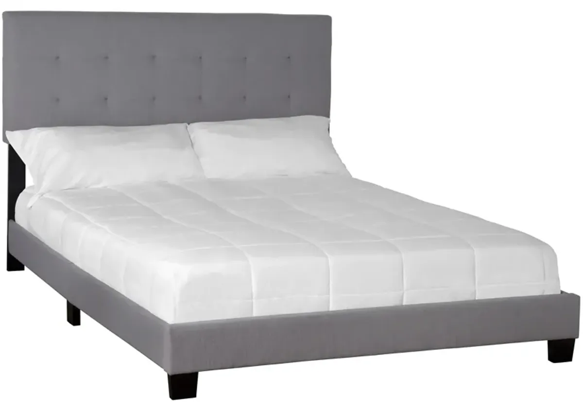 Eden Upholstered Bed in Light Gray by Bernards Furniture Group