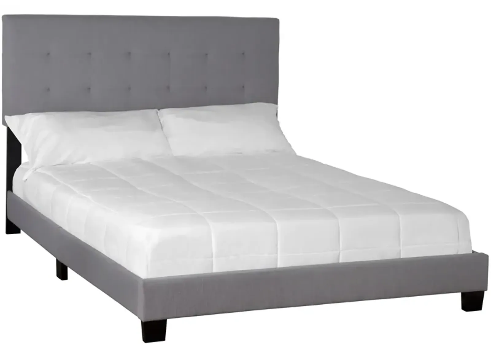 Eden Upholstered Bed in Light Gray by Bernards Furniture Group