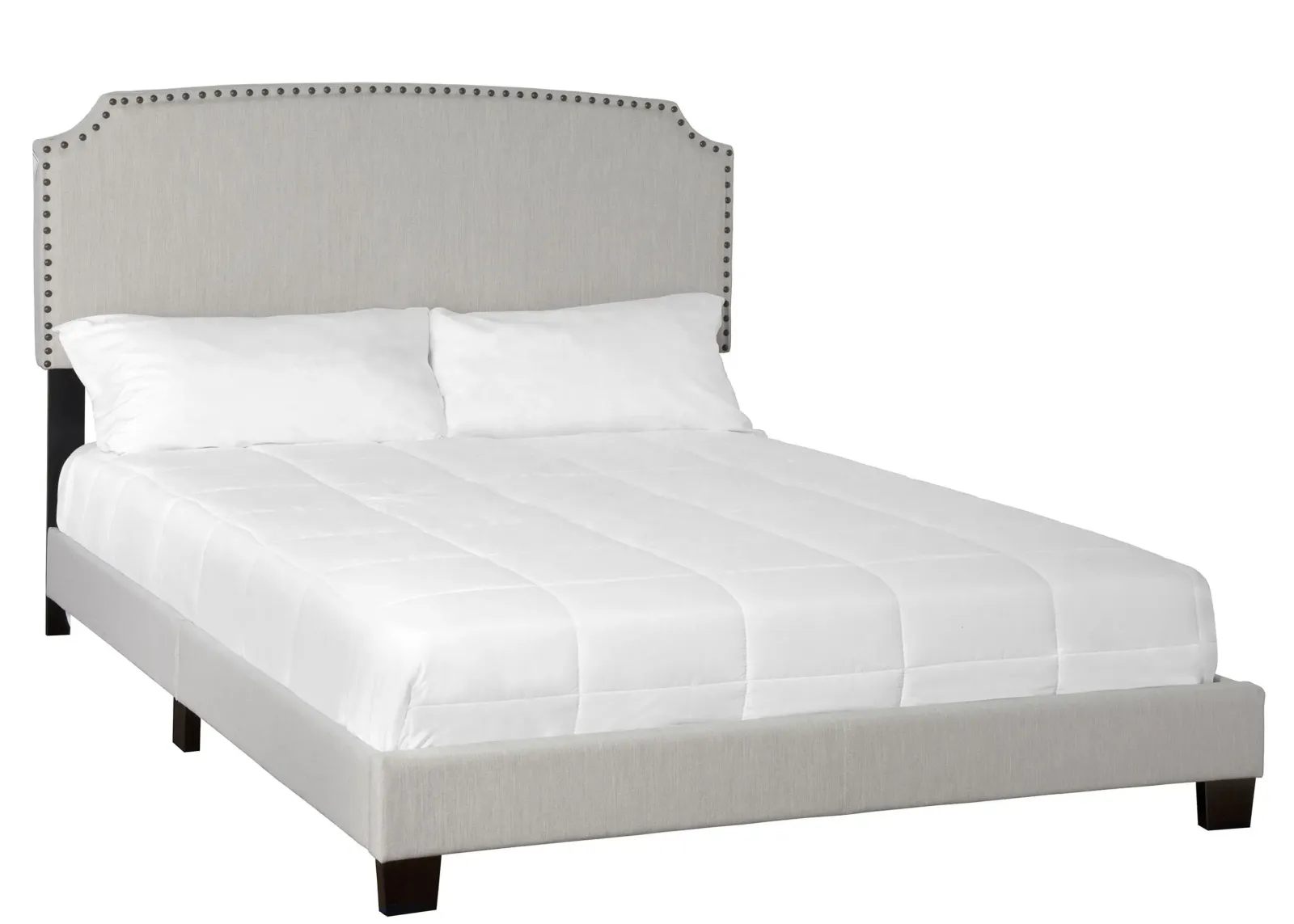 Amy Upholstered Bed in Off White by Bernards Furniture Group