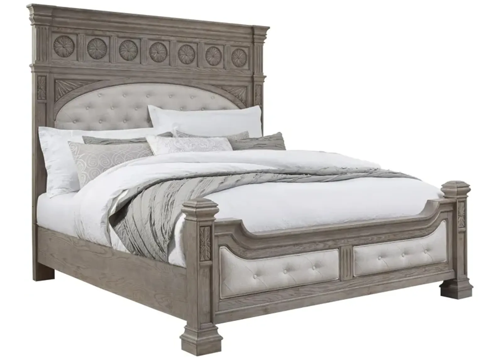 Kingsbury Queen Bed in Gray by Bellanest.