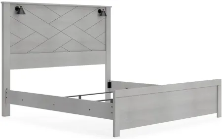 Cottonburg King Panel Bed in Light Gray/White by Ashley Furniture