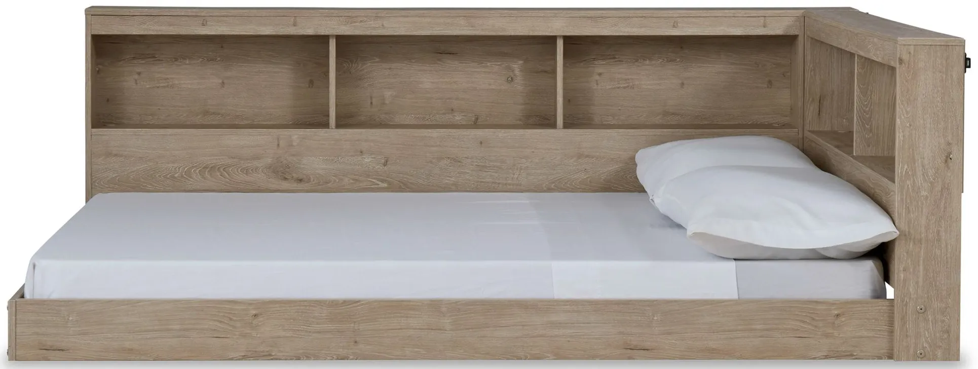 Oliah Bookcase Storage Bed in Natural by Ashley Furniture