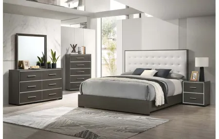 Sharpe Bed in Gray / White by Crown Mark