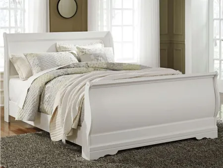 Anarasia Queen Sleigh Bed in White by Ashley Furniture