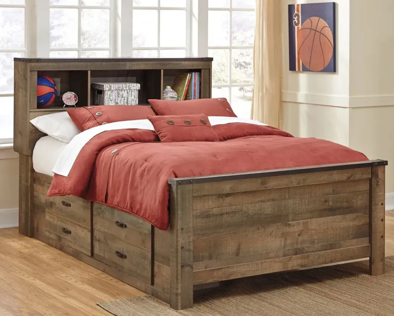 Trinell Full Panel Bed with 2 Storage Drawers in Brown by Ashley Furniture