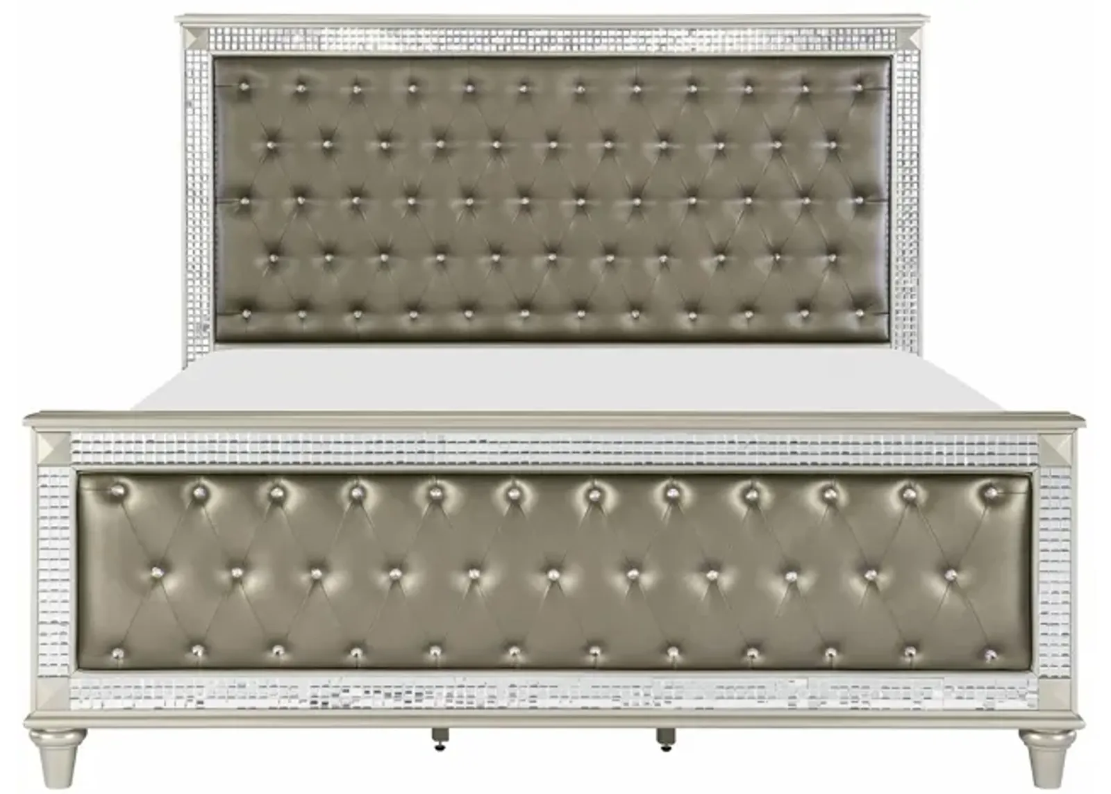 Lovell Queen Upholstery Bed in Champagne by Homelegance