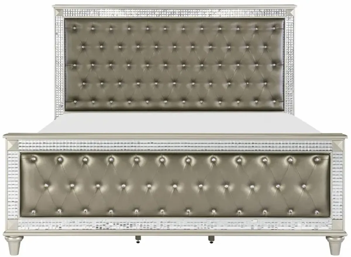 Lovell Queen Upholstery Bed in Champagne by Homelegance