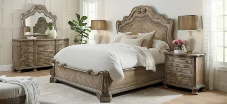 Castella Panel Bed in Brown by Hooker Furniture