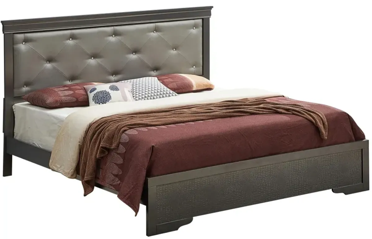 Lorana Full Bed in Metalic Black by Glory Furniture