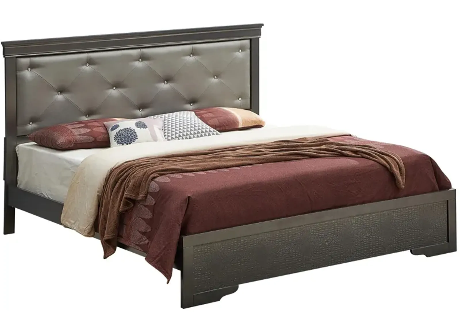 Lorana Full Bed in Metalic Black by Glory Furniture