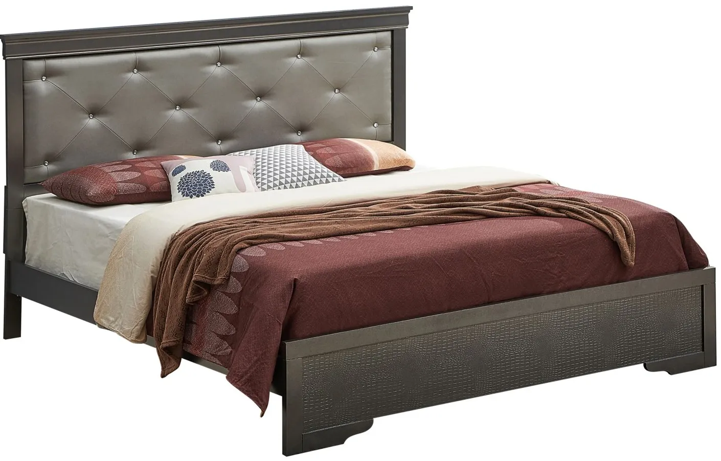 Lorana Full Bed in Metalic Black by Glory Furniture
