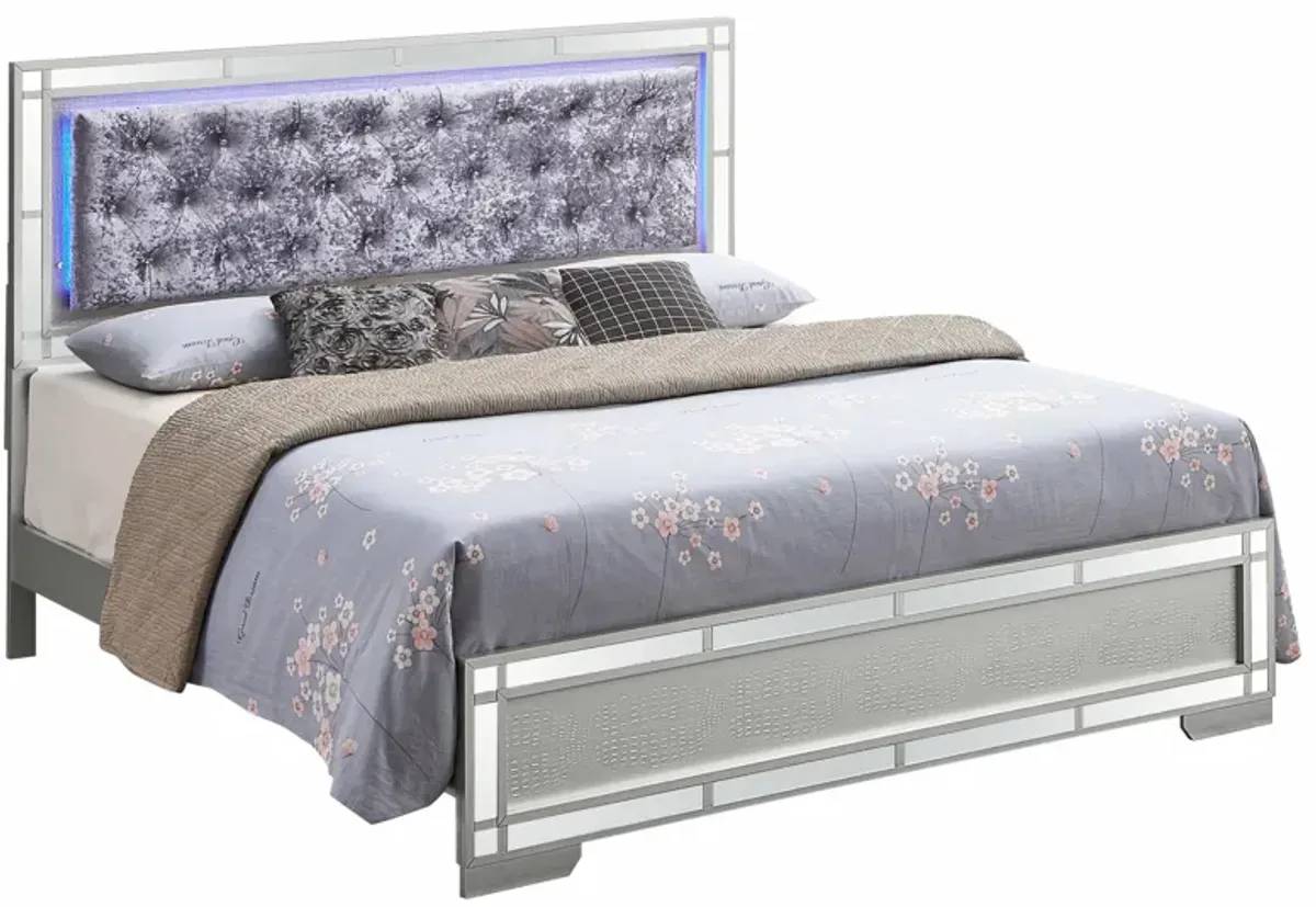 Madison Full Bed in Silver Champagne by Glory Furniture