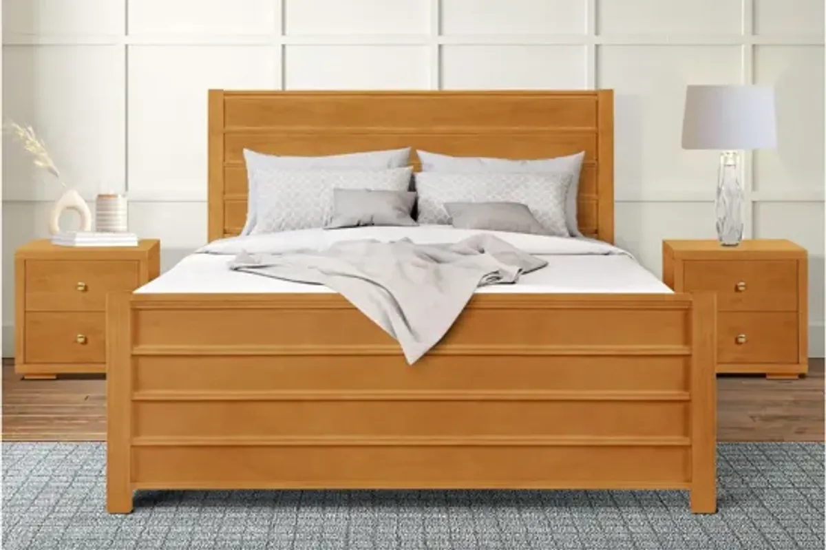 Caroline Platform Bed in Oak by CAMDEN ISLE