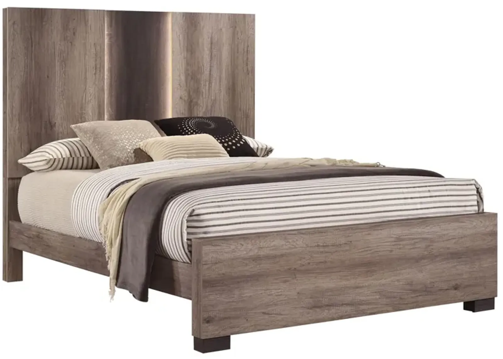 Rangley Queen Bed in Paper - Gray / Brown 2-Tone by Crown Mark