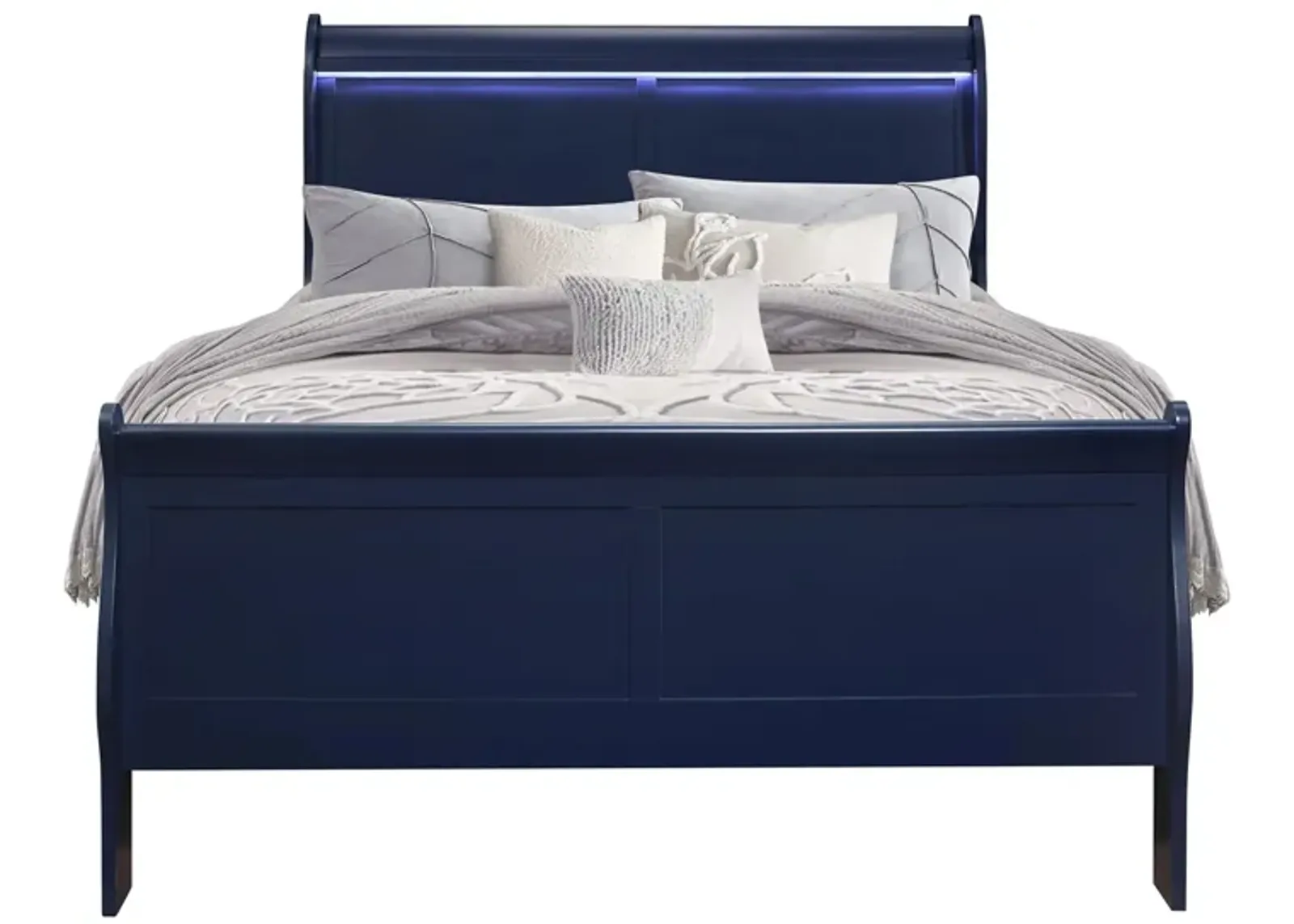 Charlie Bed in Blue by Global Furniture Furniture USA