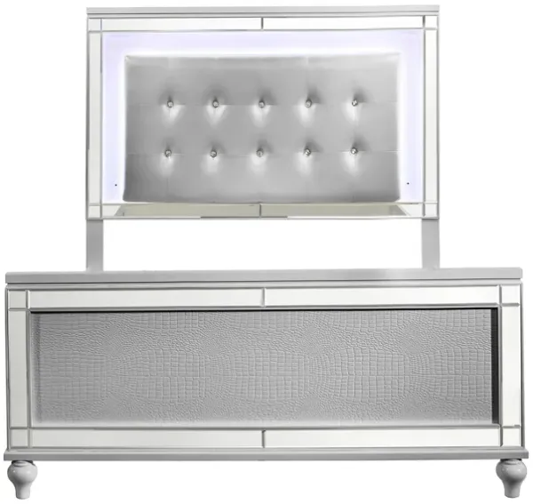 Valentino Upholstered Panel Bed w/ LED Lighting
