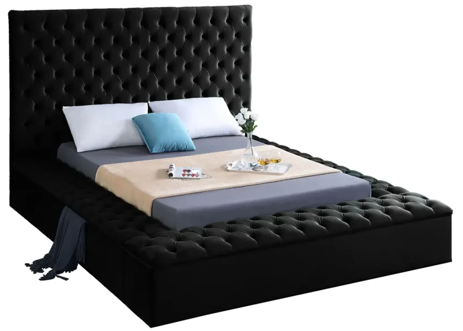 Bliss Bed in Black by Meridian Furniture