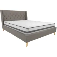 Her Majesty Bed Queen in Gray Linen by DOREL HOME FURNISHINGS