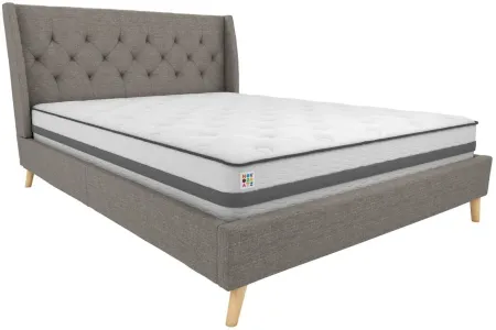 Her Majesty Bed Queen in Gray Linen by DOREL HOME FURNISHINGS