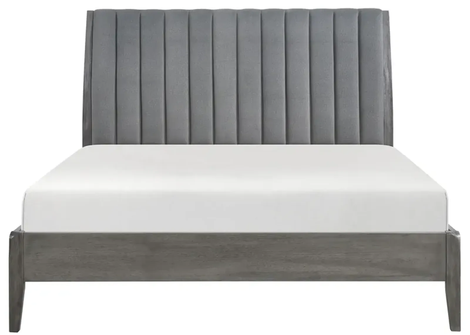 Tasha Queen Platform Bed in Wire Brushed Gray by Homelegance