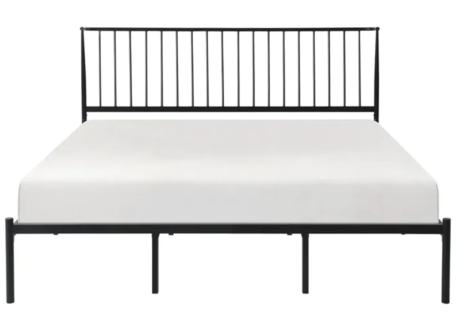 Fawn Queen Metal Platform Bed in Black by Homelegance