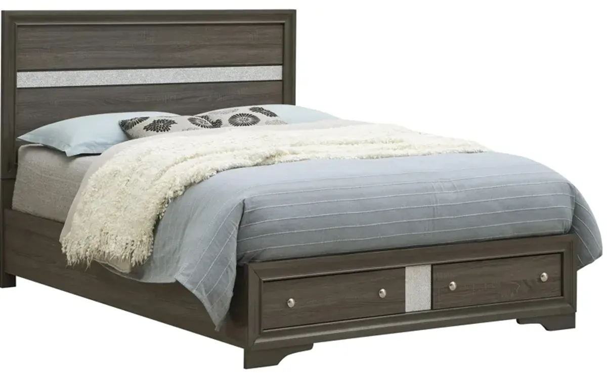 Madrid Storage Bed in Gray by Glory Furniture