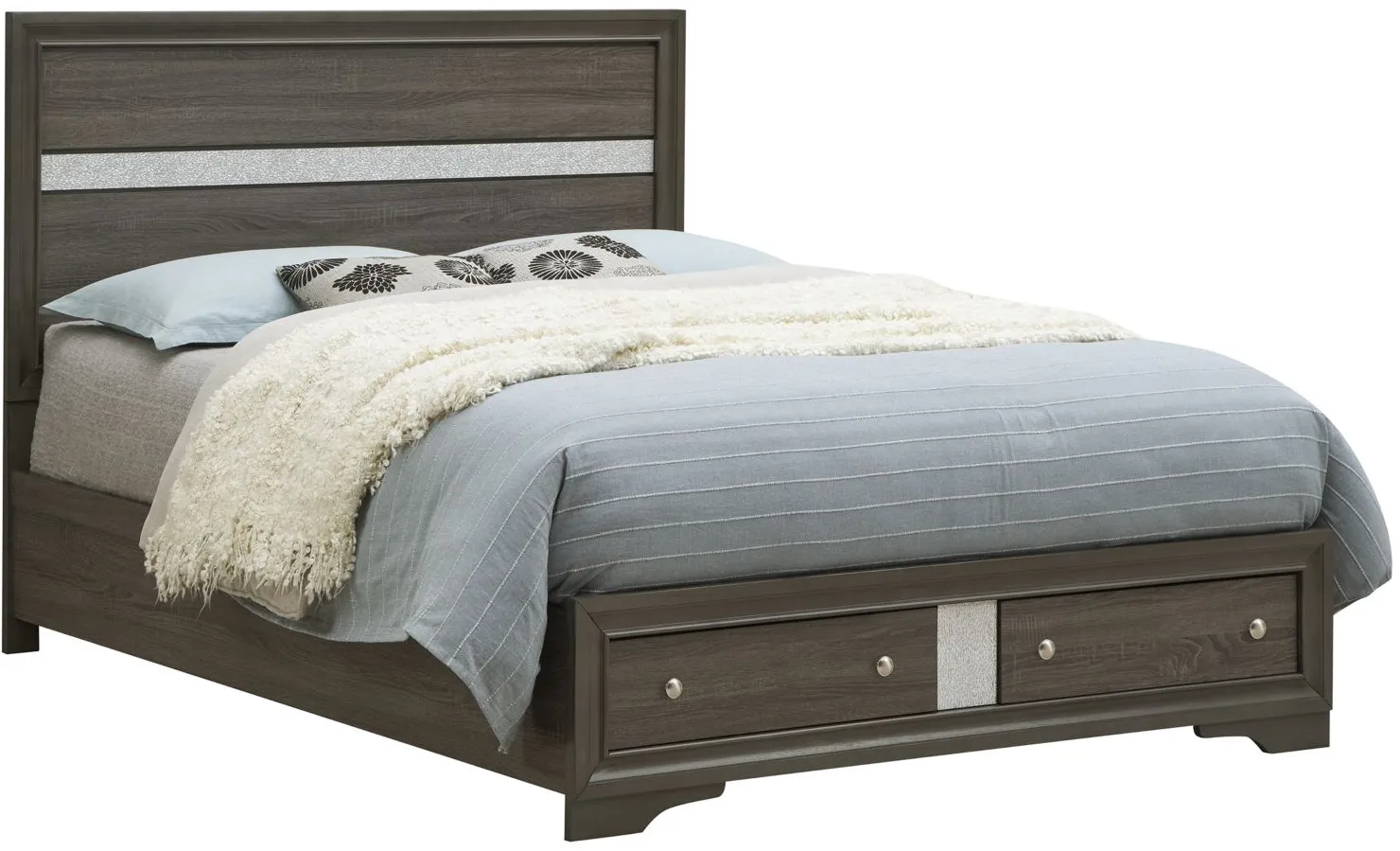 Madrid Storage Bed in Gray by Glory Furniture