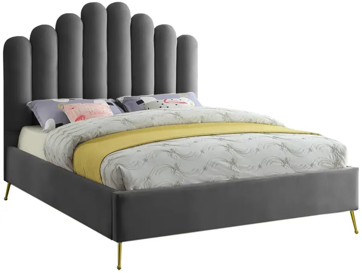 Lily Bed in Gray by Meridian Furniture