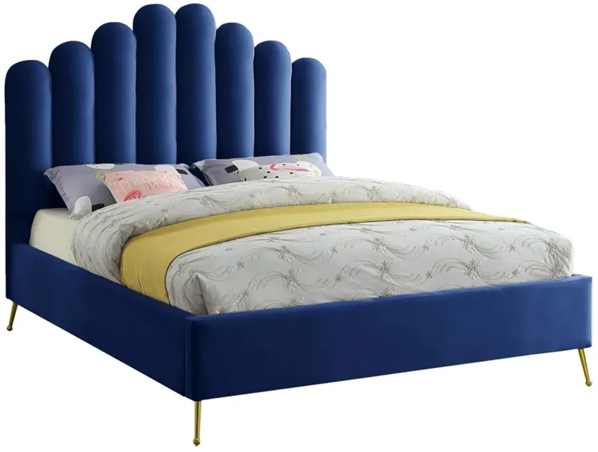 Lily Bed in Navy by Meridian Furniture