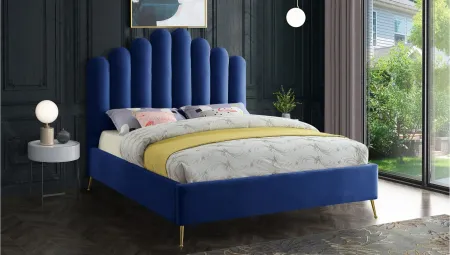 Lily Bed in Navy by Meridian Furniture