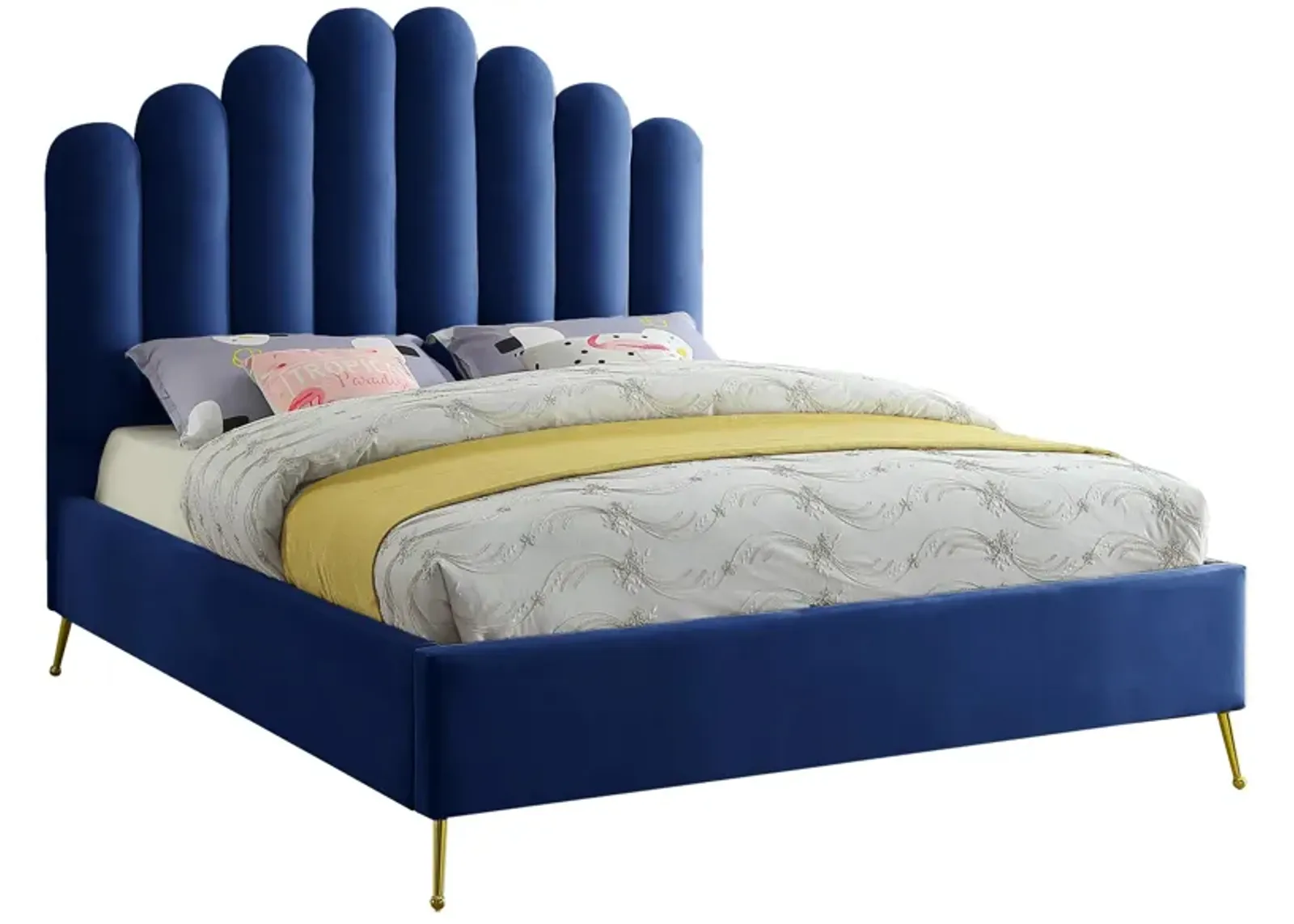 Lily Bed in Navy by Meridian Furniture