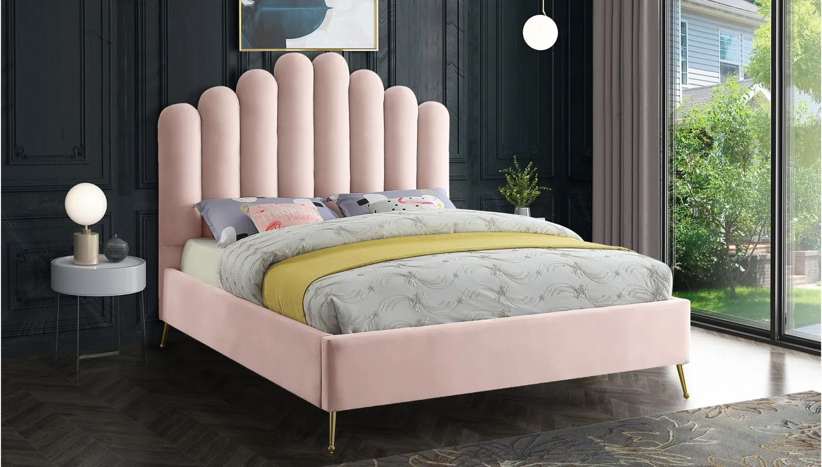 Lily Bed in Pink by Meridian Furniture