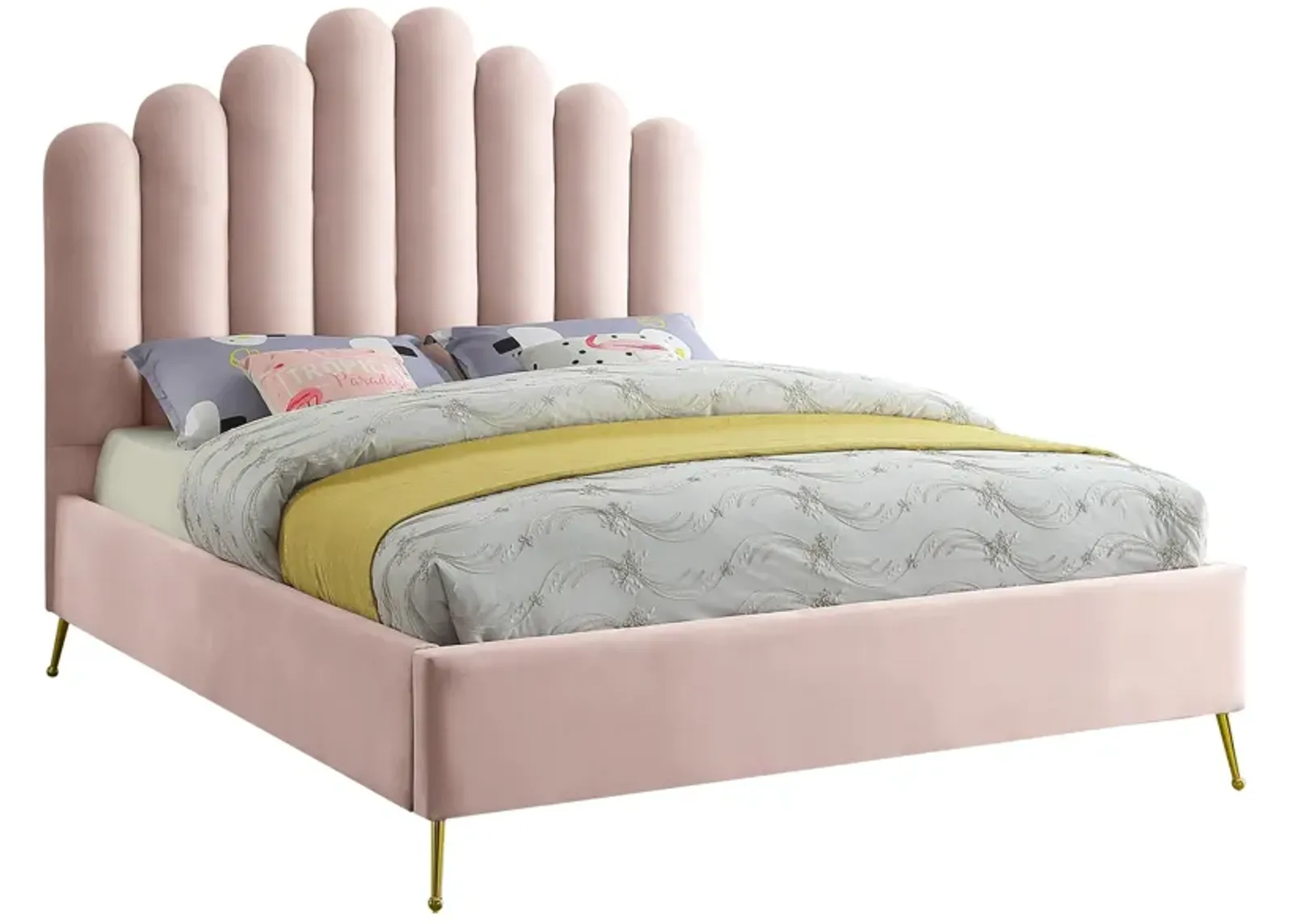 Lily Bed in Pink by Meridian Furniture