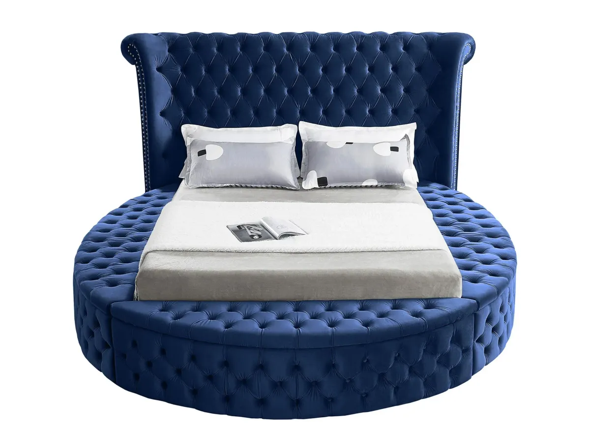 Luxus Queen Bed in Navy by Meridian Furniture