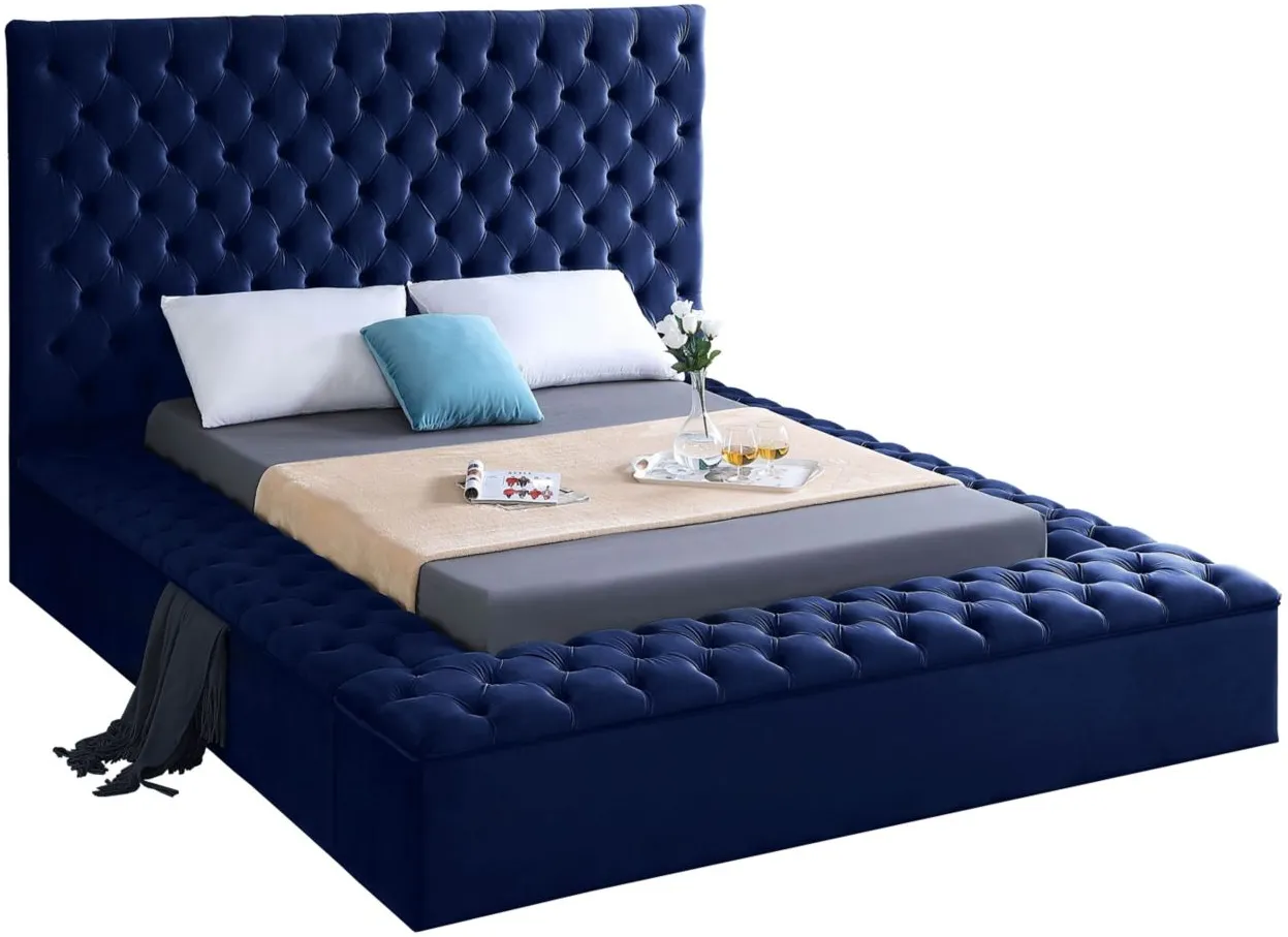 Bliss Bed in Navy by Meridian Furniture