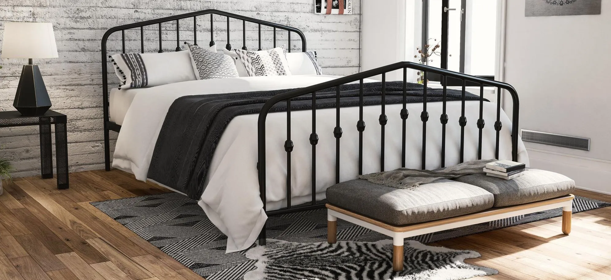 Bushwick Bed Queen in Black by DOREL HOME FURNISHINGS