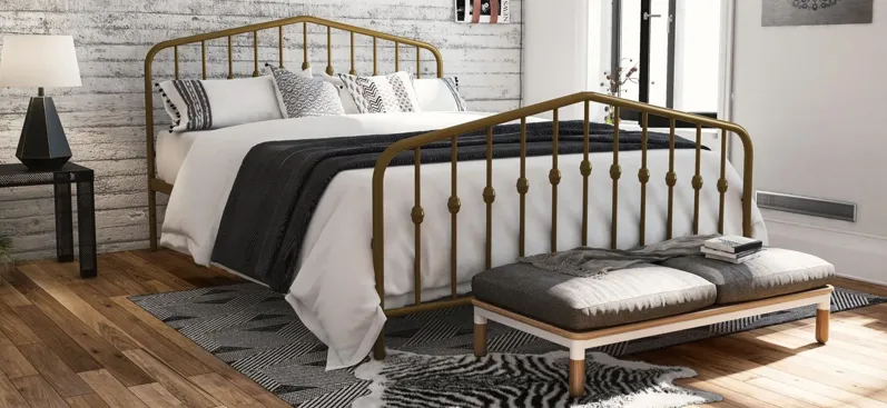 Bushwick Bed Queen in Gold by DOREL HOME FURNISHINGS