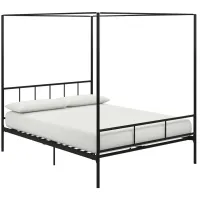 Marion Canopy Bed Queen in Black by DOREL HOME FURNISHINGS