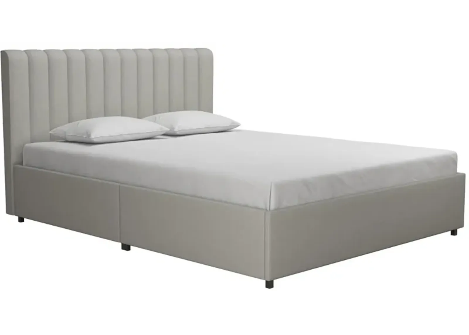 Brittany Upholstered Bed Queen in Gray by DOREL HOME FURNISHINGS