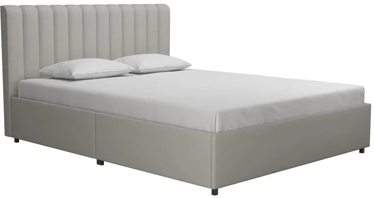 Brittany Upholstered Bed Queen in Gray by DOREL HOME FURNISHINGS