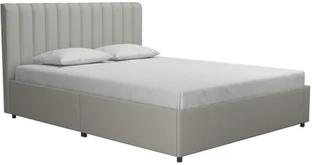 Brittany Upholstered Bed Queen in Gray by DOREL HOME FURNISHINGS