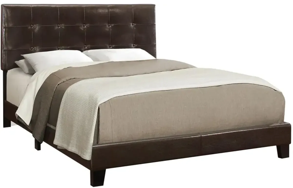 Monarch Specialties Queen Bed in Brown by Monarch Specialties