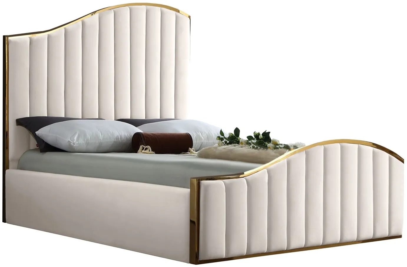 Jolie Bed in Cream by Meridian Furniture