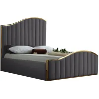 Jolie Bed in Gray by Meridian Furniture