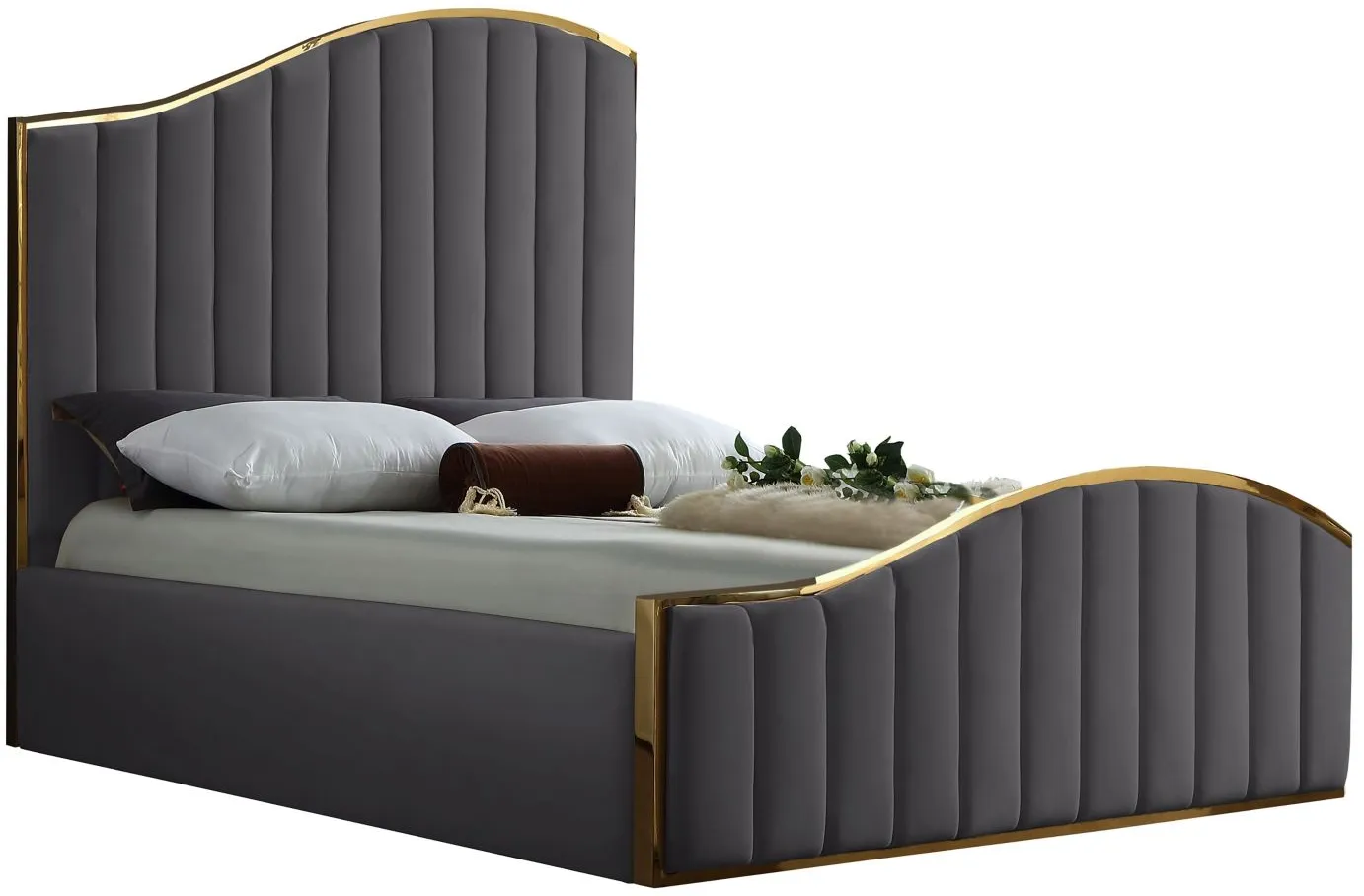 Jolie Bed in Gray by Meridian Furniture