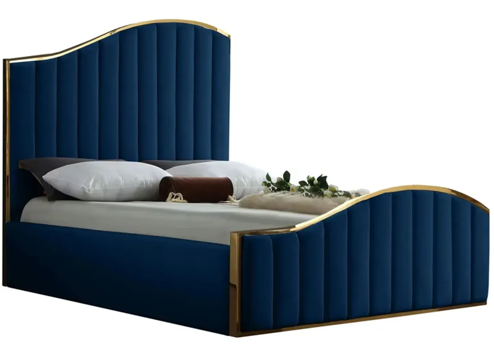 Jolie Bed in Navy by Meridian Furniture