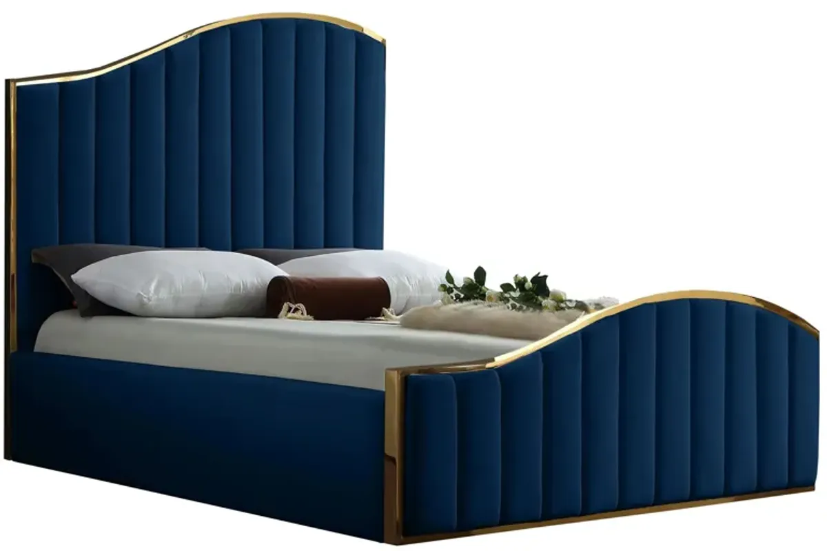 Jolie Bed in Navy by Meridian Furniture