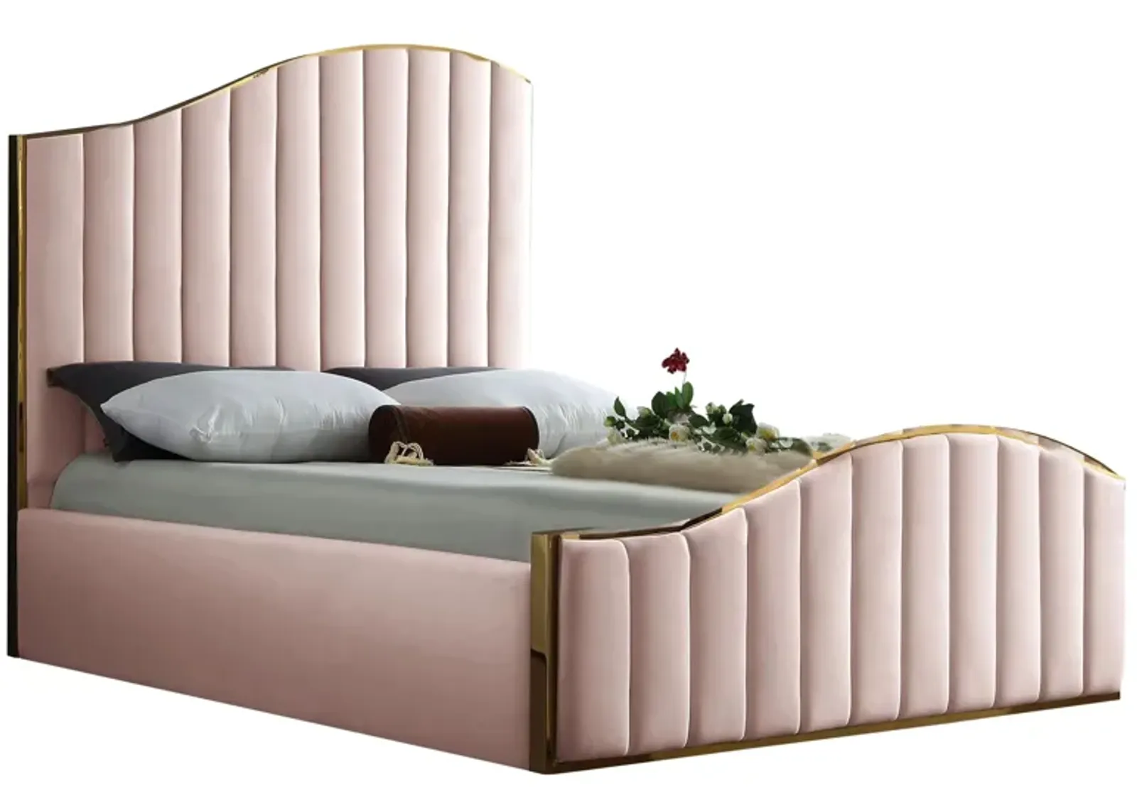 Jolie Bed in Pink by Meridian Furniture