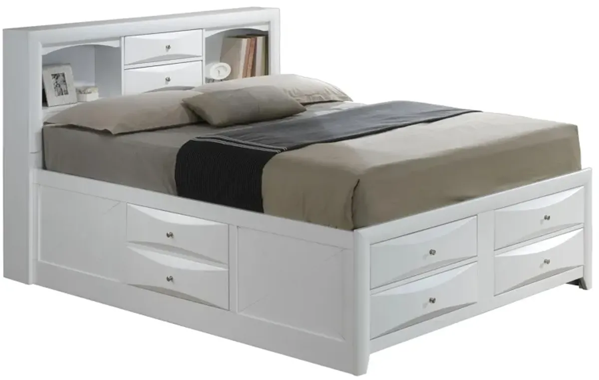 Marilla Captain's Bed in White by Glory Furniture